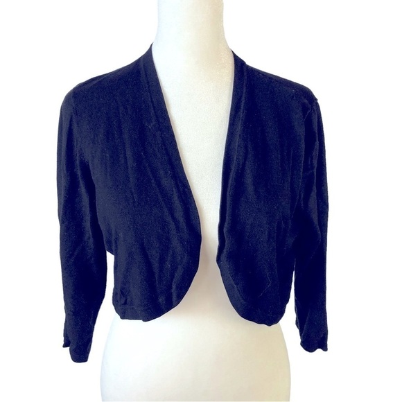 Ann Taylor Knit Shrug Women Petite Large Black Balletcore - Picture 1 of 5